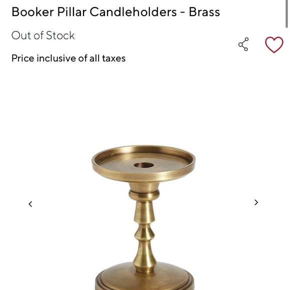 Pottery barn Elegant Gold Candle Holders